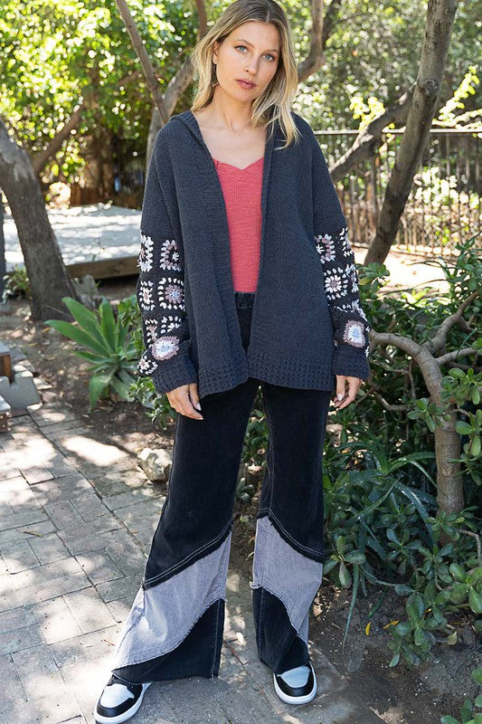 Hand Craft Panel Sleeve Cardigan