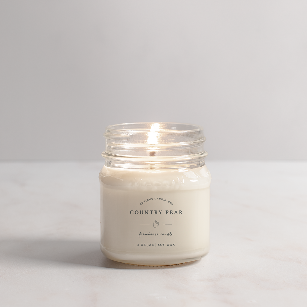 Antique Candle Co.® - Country Pear - Soy Wax Mason Jar Candle: 16 oz