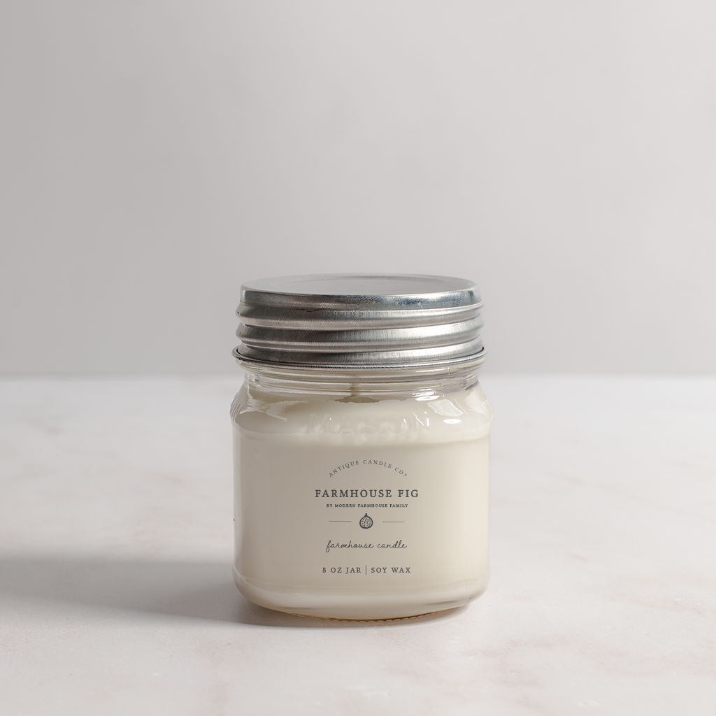 Antique Candle Co.® - Farmhouse Fig - Soy Wax Mason Jar Candle: 2 oz