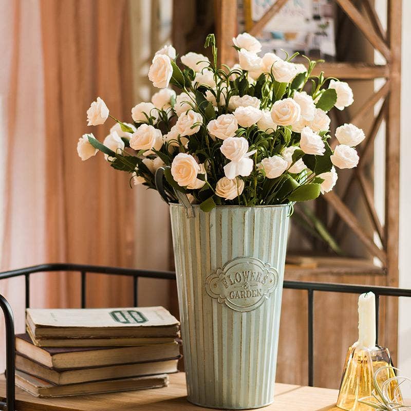 Rustic Reach - Artificial Flower Eco PE Camellia Bloom Stem Set in White 16: Set of 25