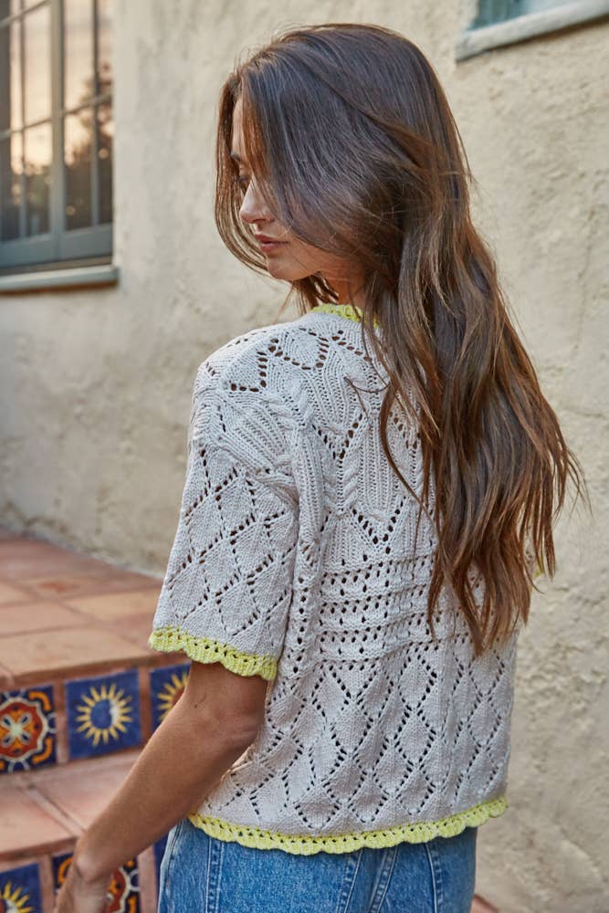 Crochet Short Sleeve: Natural
