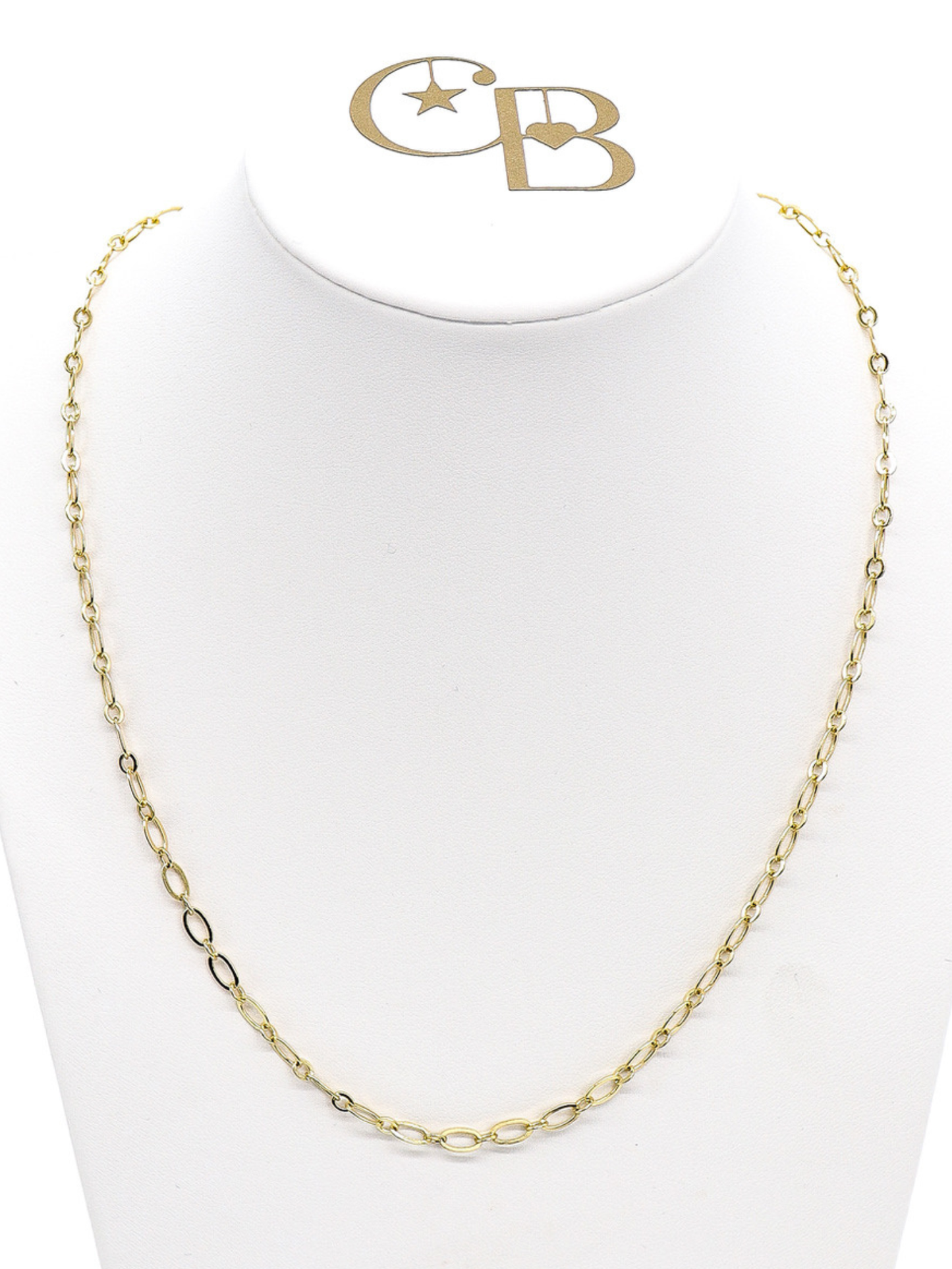 The Charm Bar Company - Gold Christie Necklace: 18"