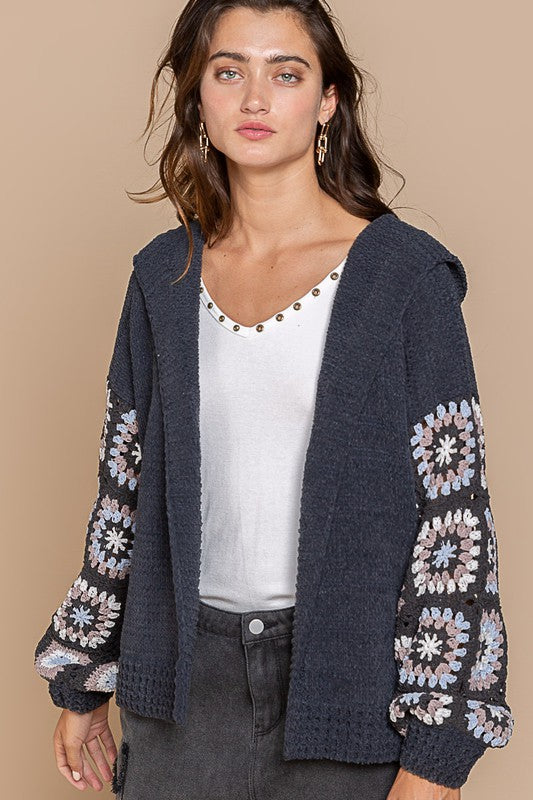 Hand Craft Panel Sleeve Cardigan