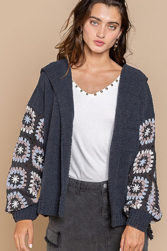Hand Craft Panel Sleeve Cardigan