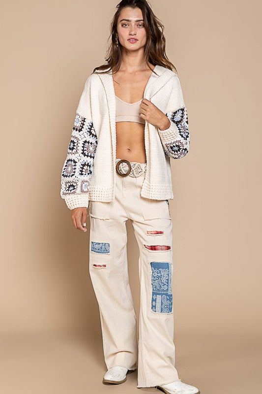 Hand Craft Panel Sleeve Cardigan