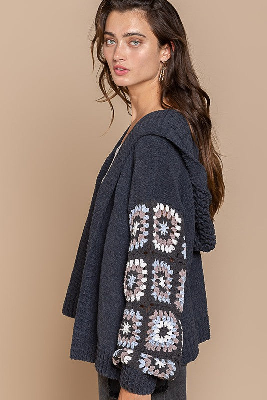 Hand Craft Panel Sleeve Cardigan