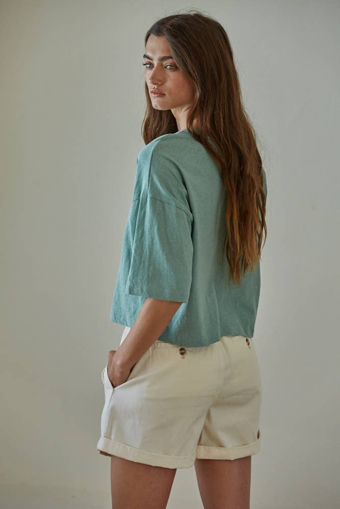 By Together - L6643 | USUAL HABITS TEE: Off White