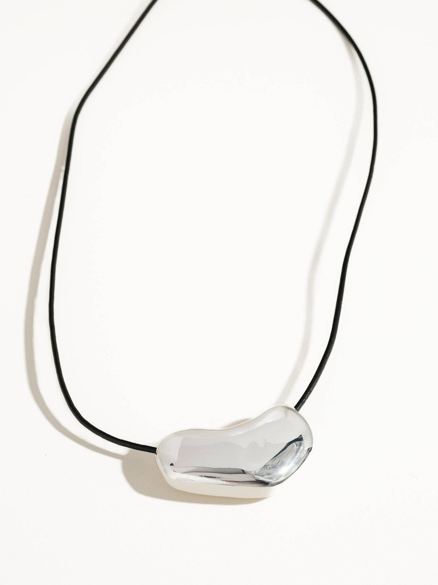 MAIQ Accessories - Willow White Platinum Plated Statement Heart Necklace: Silver