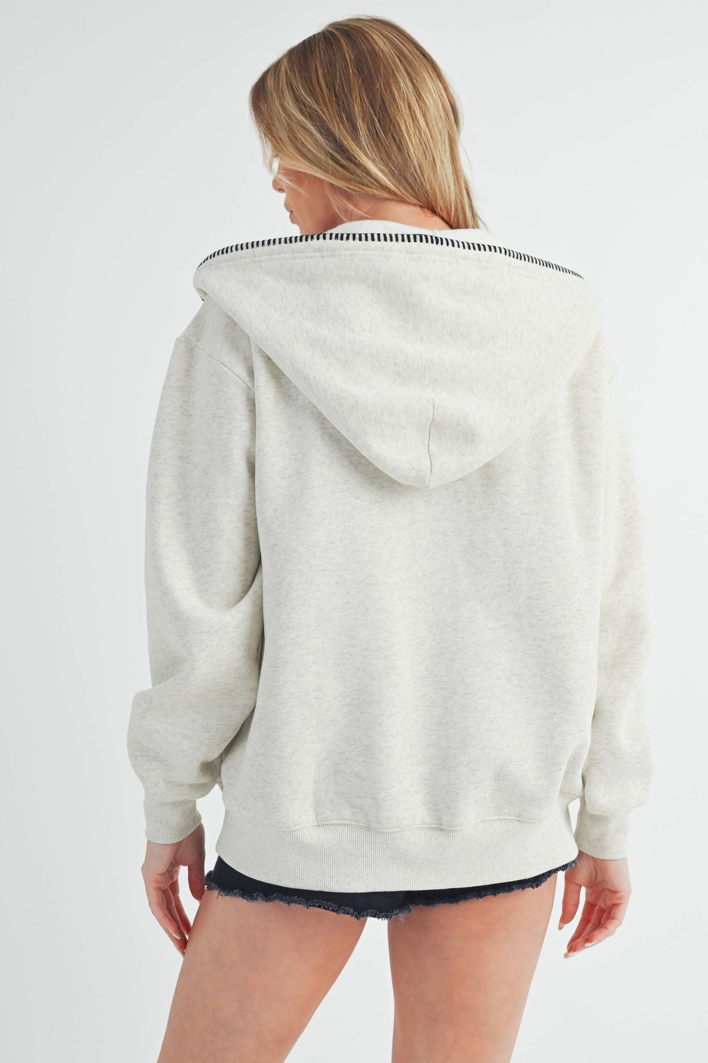 AEMI + CO - 989EK Noel Full Zip Hoodie : Black / Contemporary