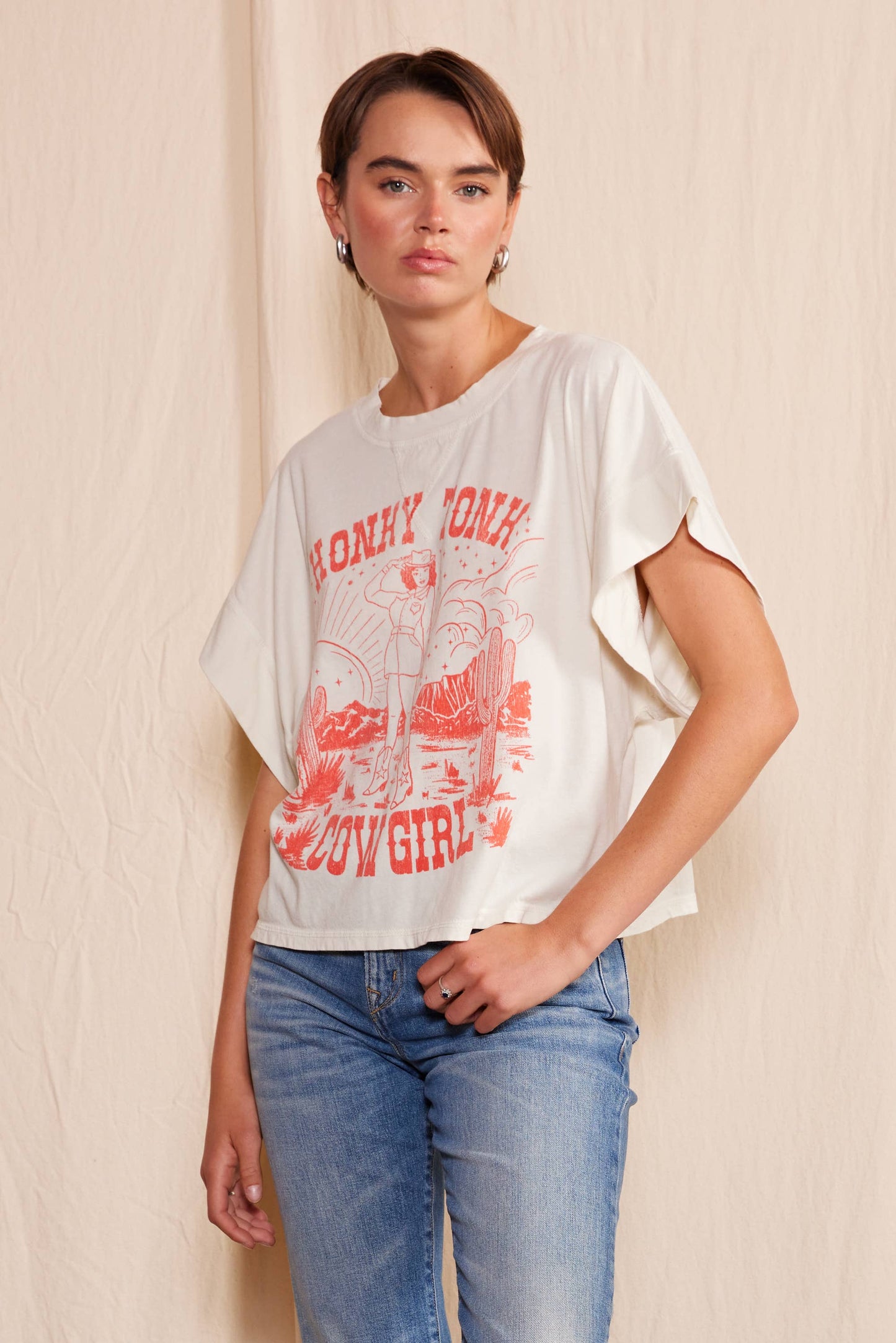 People Of Leisure - "Honky Cowgirl" Crew Neck T-shirt-Pre Order