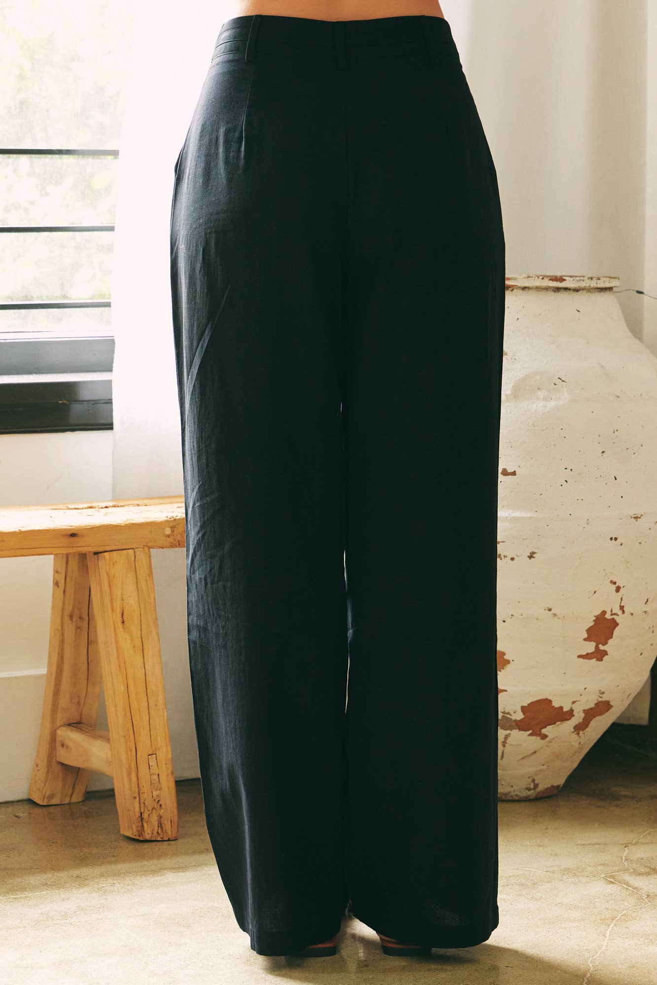 Mustard Seed - WIDE LEG PANTS: Black