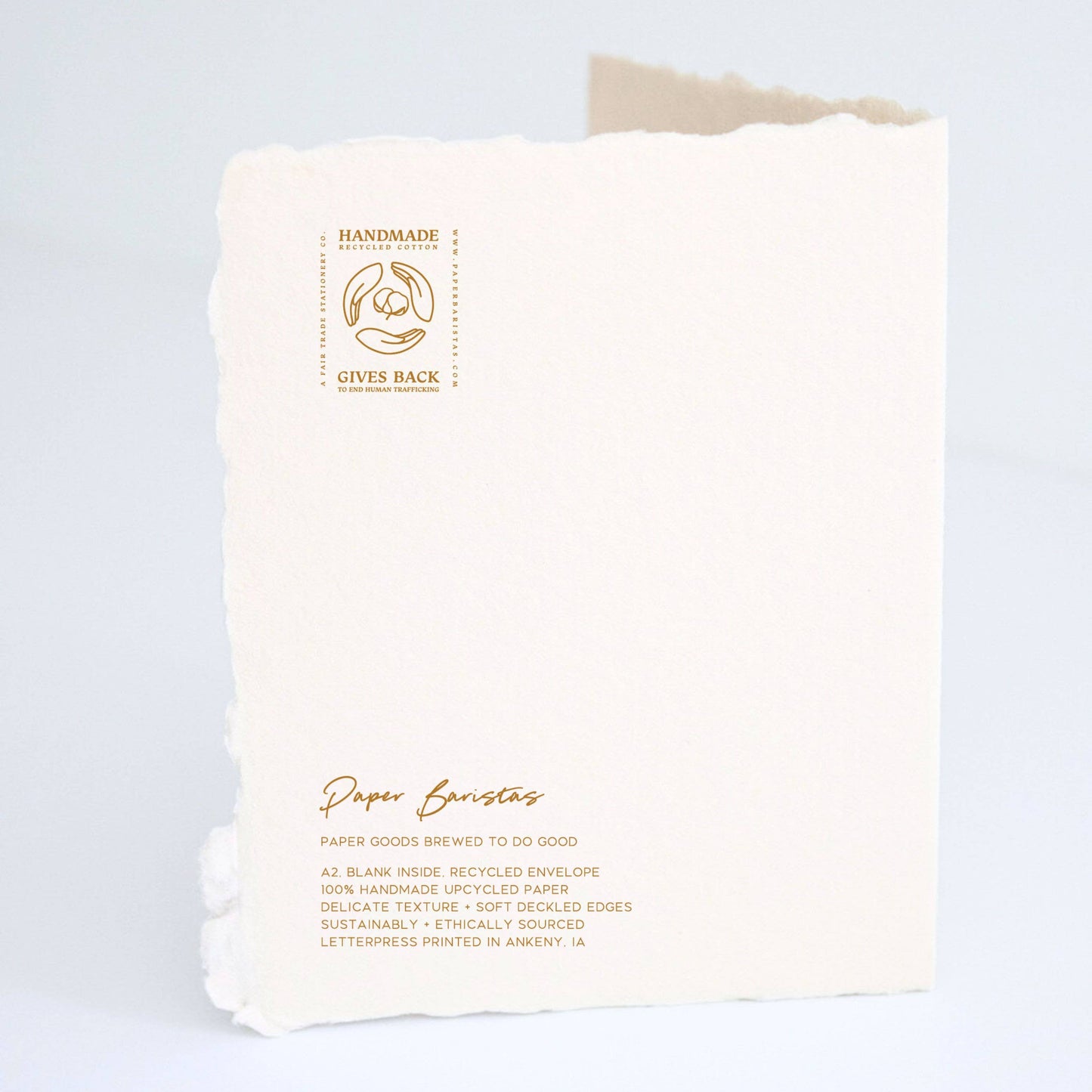 Paper Baristas - Christmas Greeting Card | Happy Holidays from our Home Card: Flat A2 Greeting Card. Blank on Back.