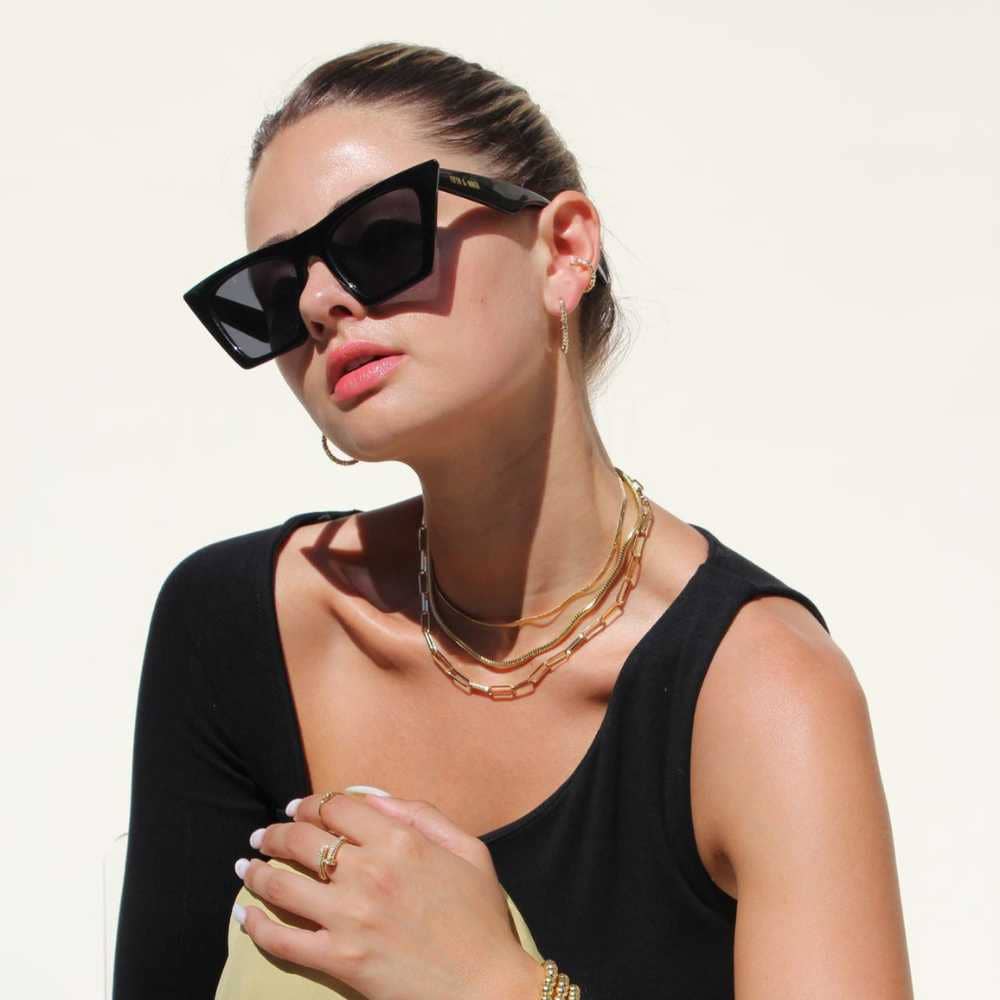Fifth & Ninth - Chicago Sunglasses: Black / 100% UV Protection