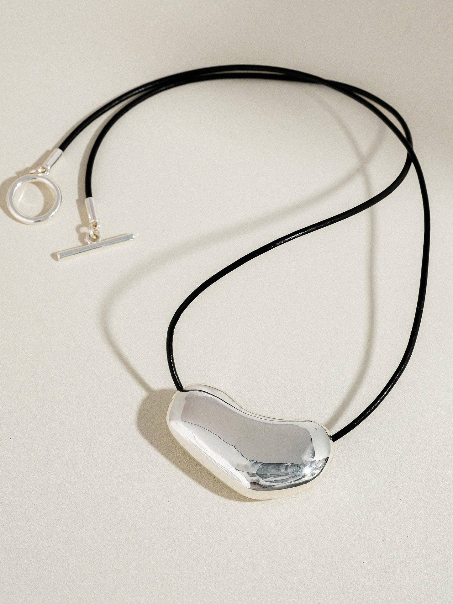 MAIQ Accessories - Willow White Platinum Plated Statement Heart Necklace: Silver