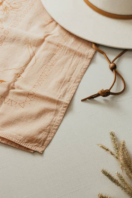 Hand dyed Organic cotton Suerte bandana