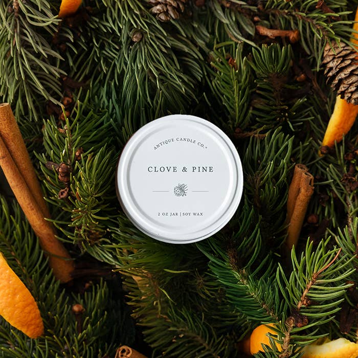 Antique Candle Co.® - Clove & Pine - Soy Candle: 1 mason jar (16oz)