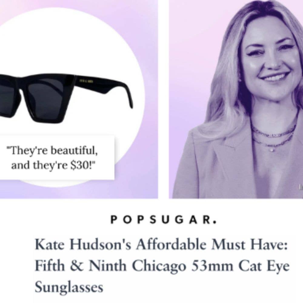 Fifth & Ninth - Chicago Sunglasses: Black / 100% UV Protection