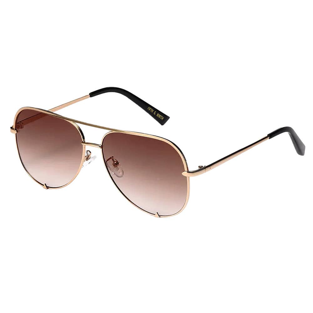 Fifth & Ninth - Walker Polarized Sunglasses: Blush/Gold