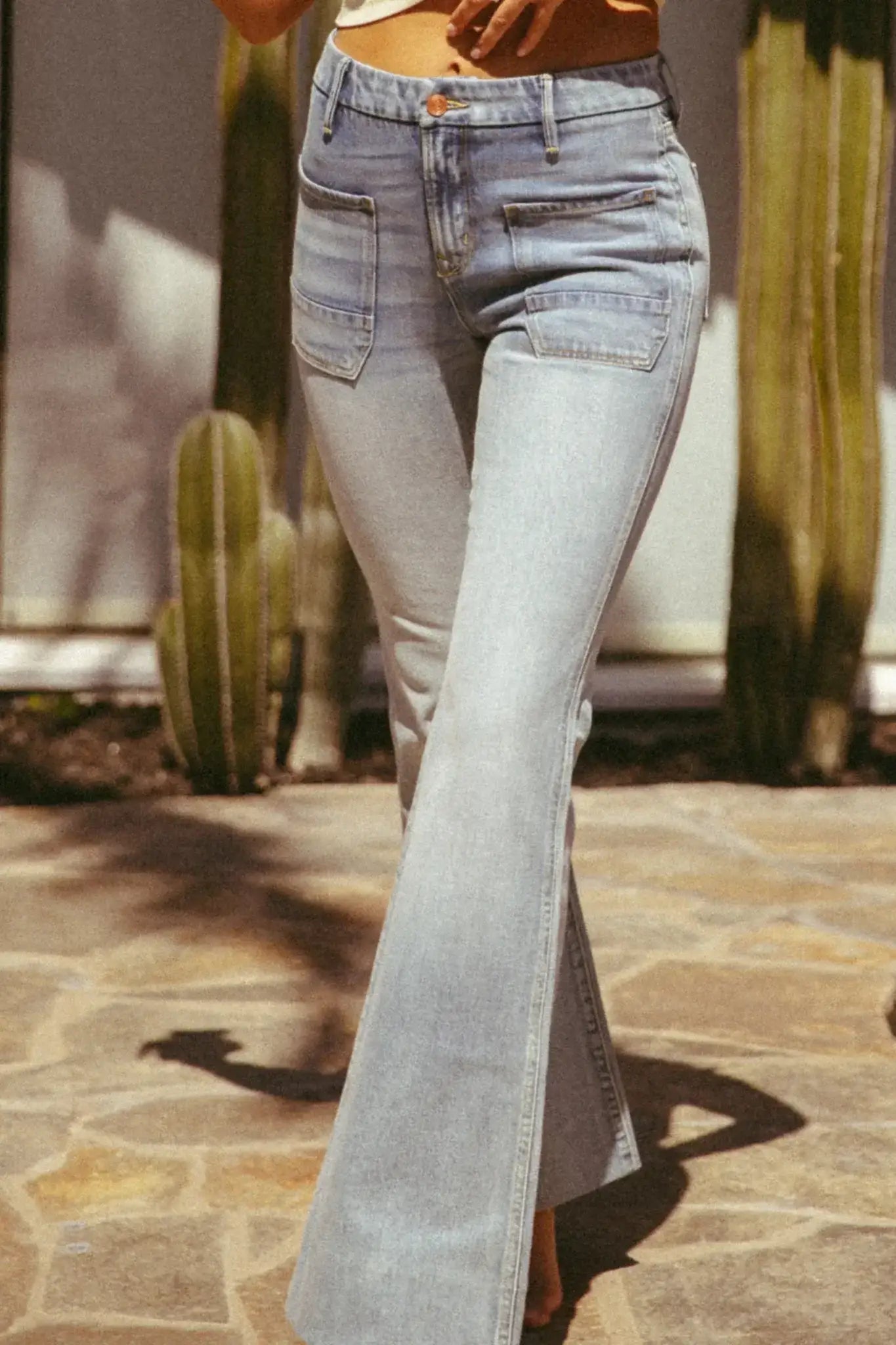 Pre-Order-People Of Leisure - PORTER BLUE X PEOPLE OF LEISURE - Wanderer Flare Gracie Wash