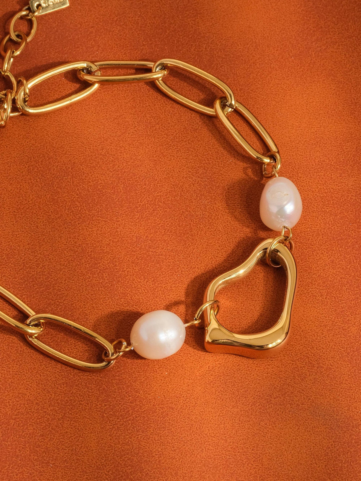 Flânerie by MAIQ - Katia 18K Non-Tarnish Classic Pearl Chain Bracelet: Yellow Gold