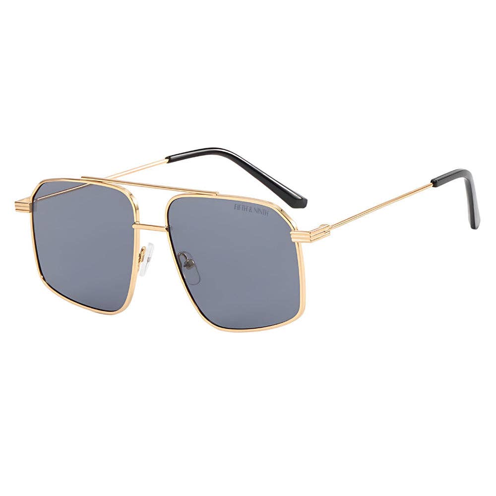Fifth & Ninth - Arden Sunglasses: Black/Gold / 100% UV Protection