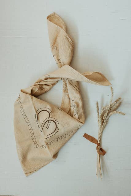 Hand dyed Organic cotton Suerte bandana