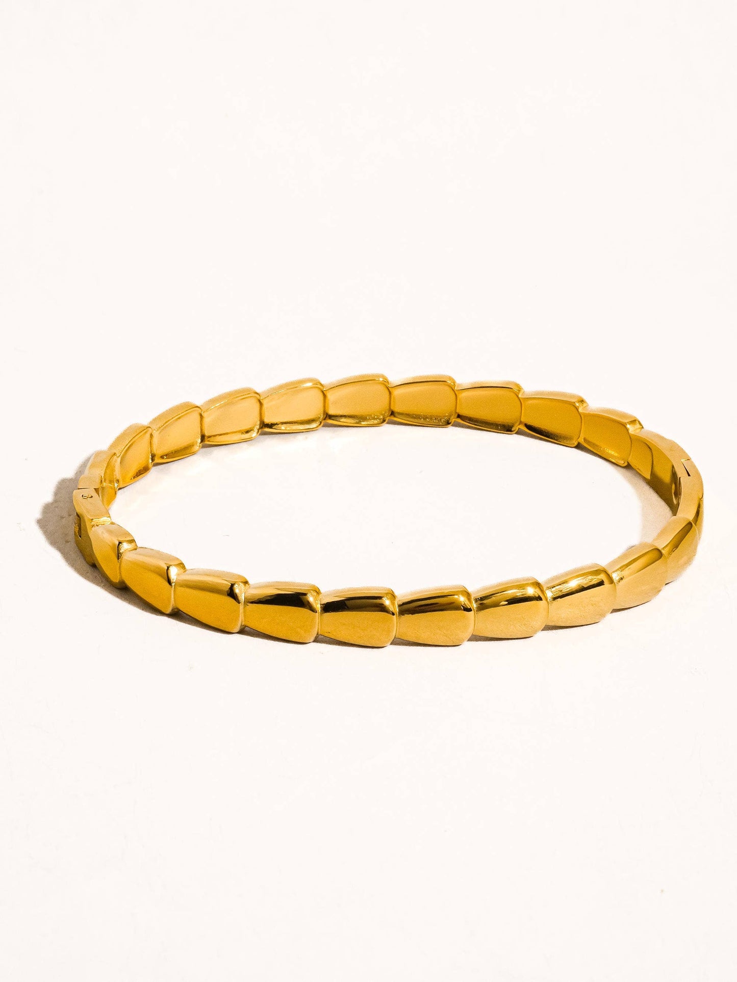 Flânerie by MAIQ - Brae 18K Gold Non-Tarnish Thin Serpent Bangle: Yellow Gold