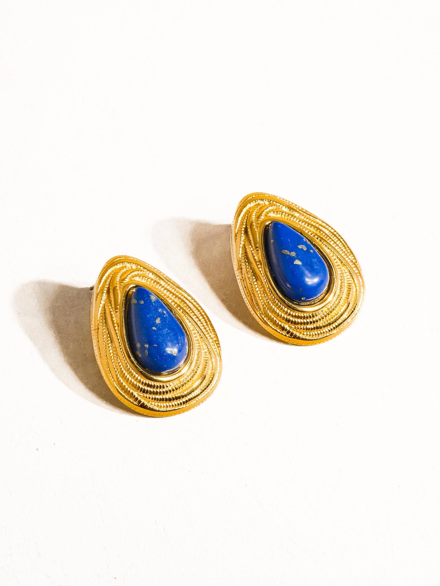 Flânerie by MAIQ - Thura 18K Gold Non-Tarnish Lapis Lazuli Droplet Earring: Blue