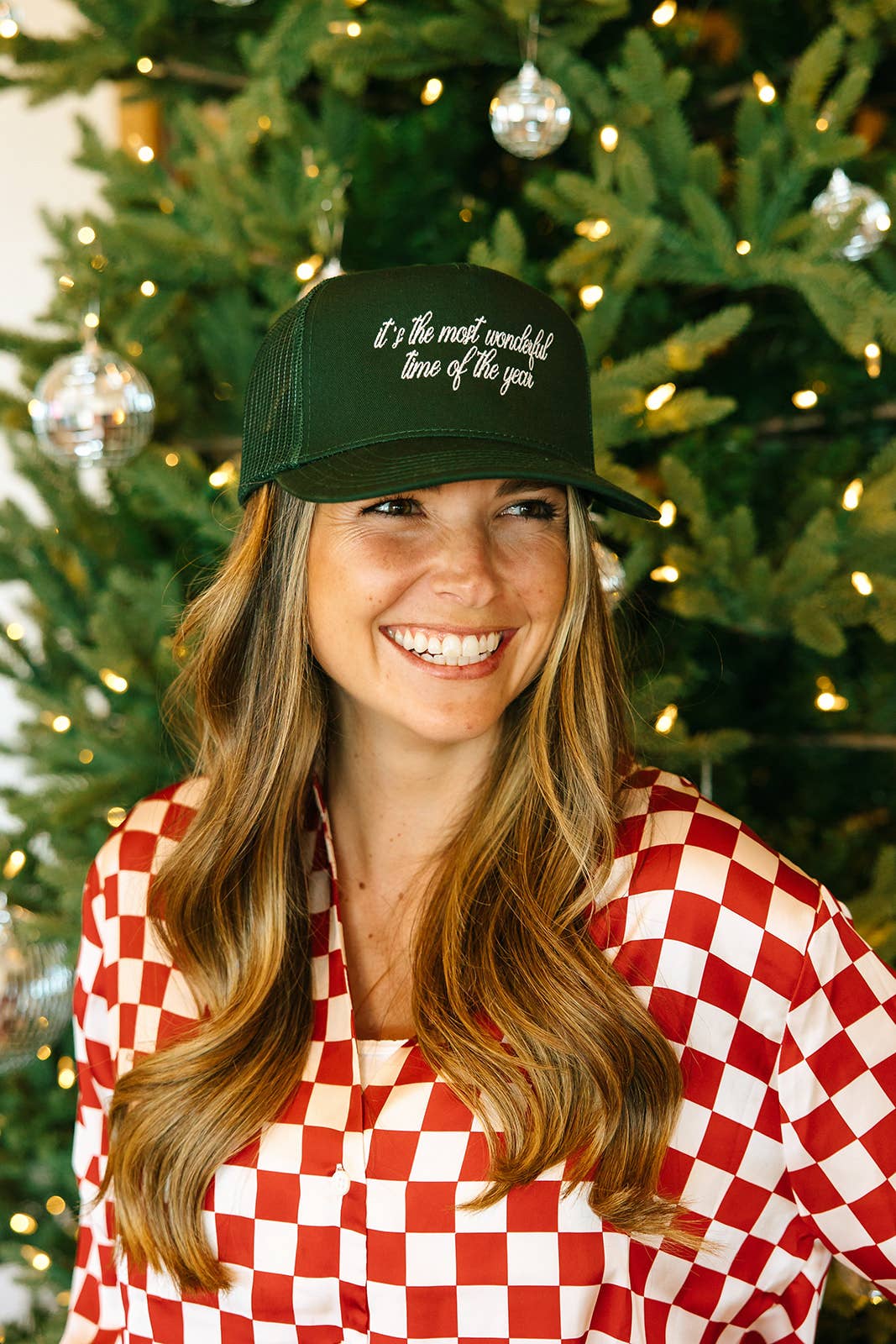 Ruby Moon - It's The Most Wonderful Time Of The Year Trucker Hat: 5 Panel Mid Profile Mesh Hat