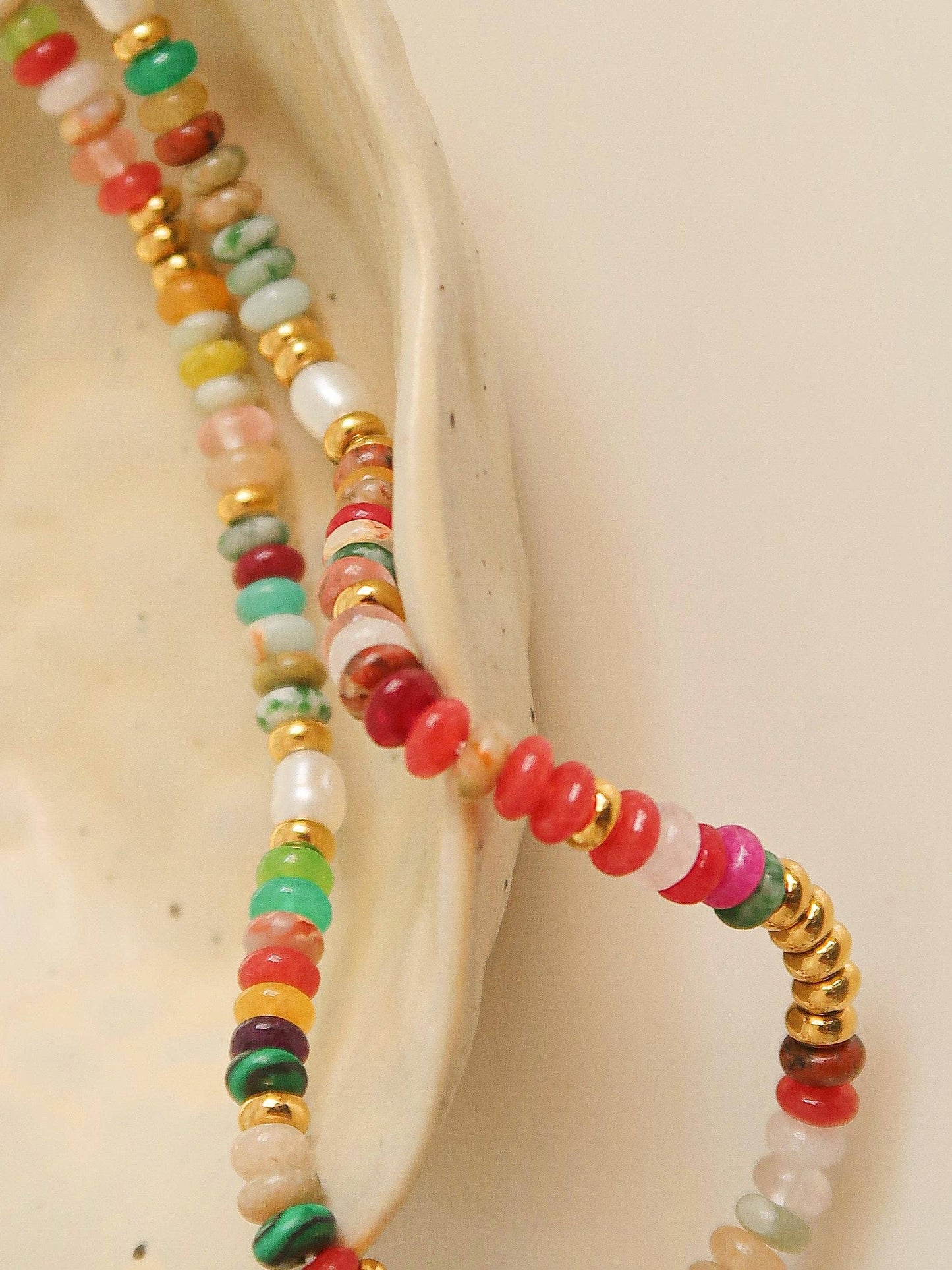Flânerie by MAIQ - Sunny Non-Tarnish Boho Color Beaded Necklace: Multi-Colored