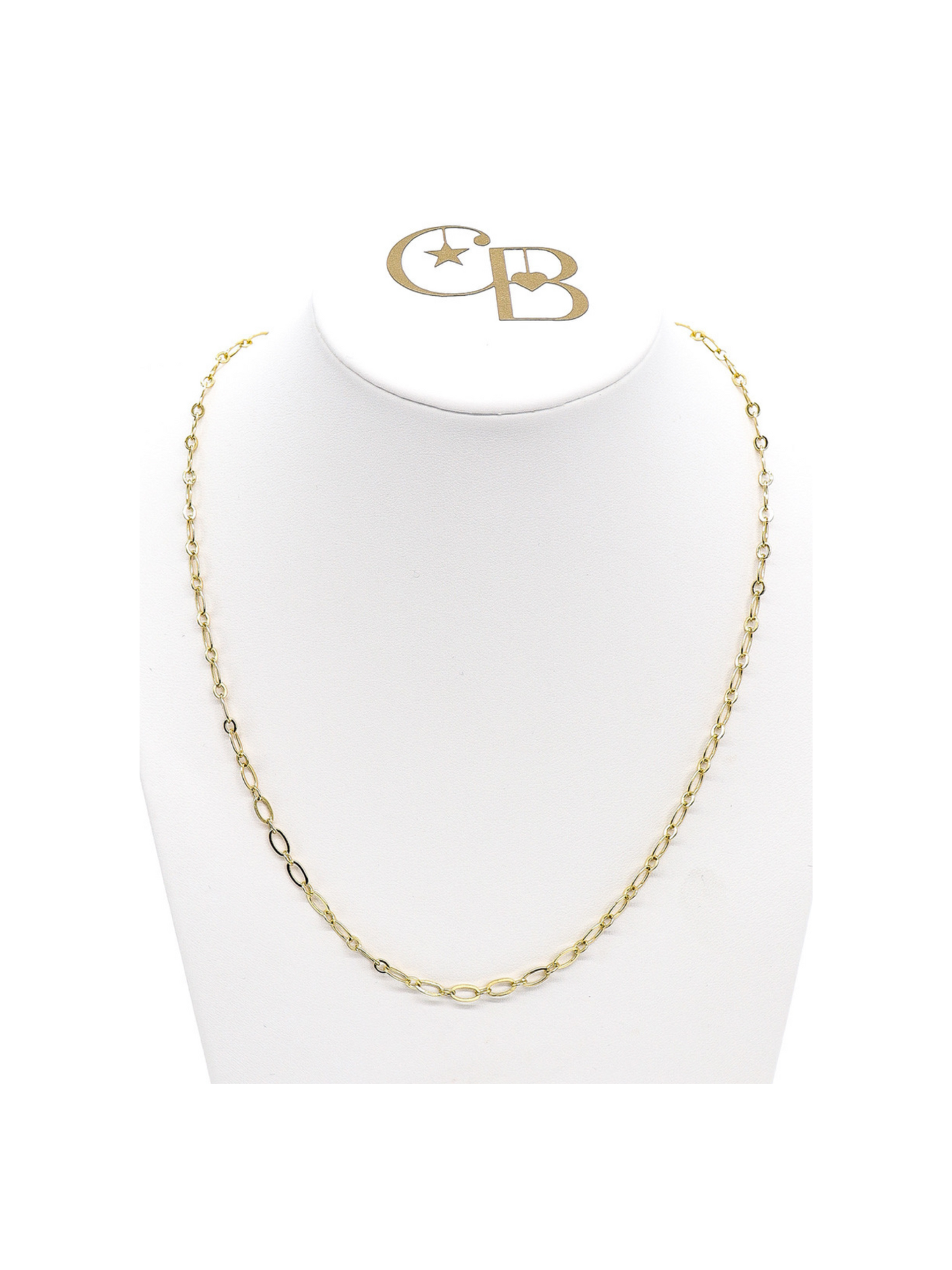 The Charm Bar Company - Gold Christie Necklace: 18"