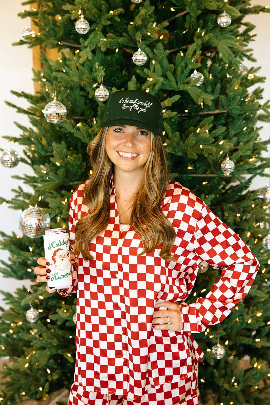 Ruby Moon - It's The Most Wonderful Time Of The Year Trucker Hat: 5 Panel Mid Profile Mesh Hat