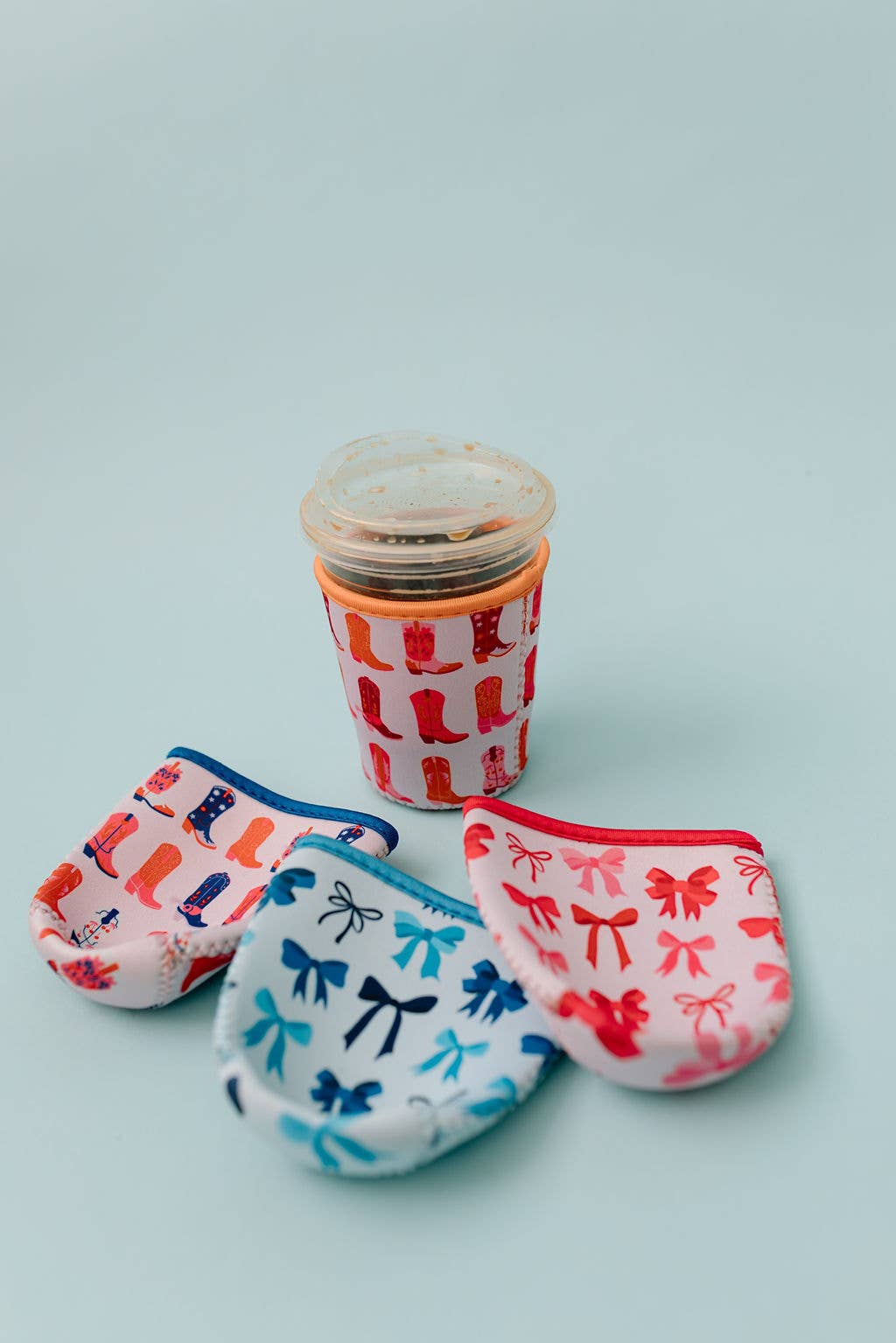 Worthy Hat Co. - Coffee Coozies: Pink Bows Small