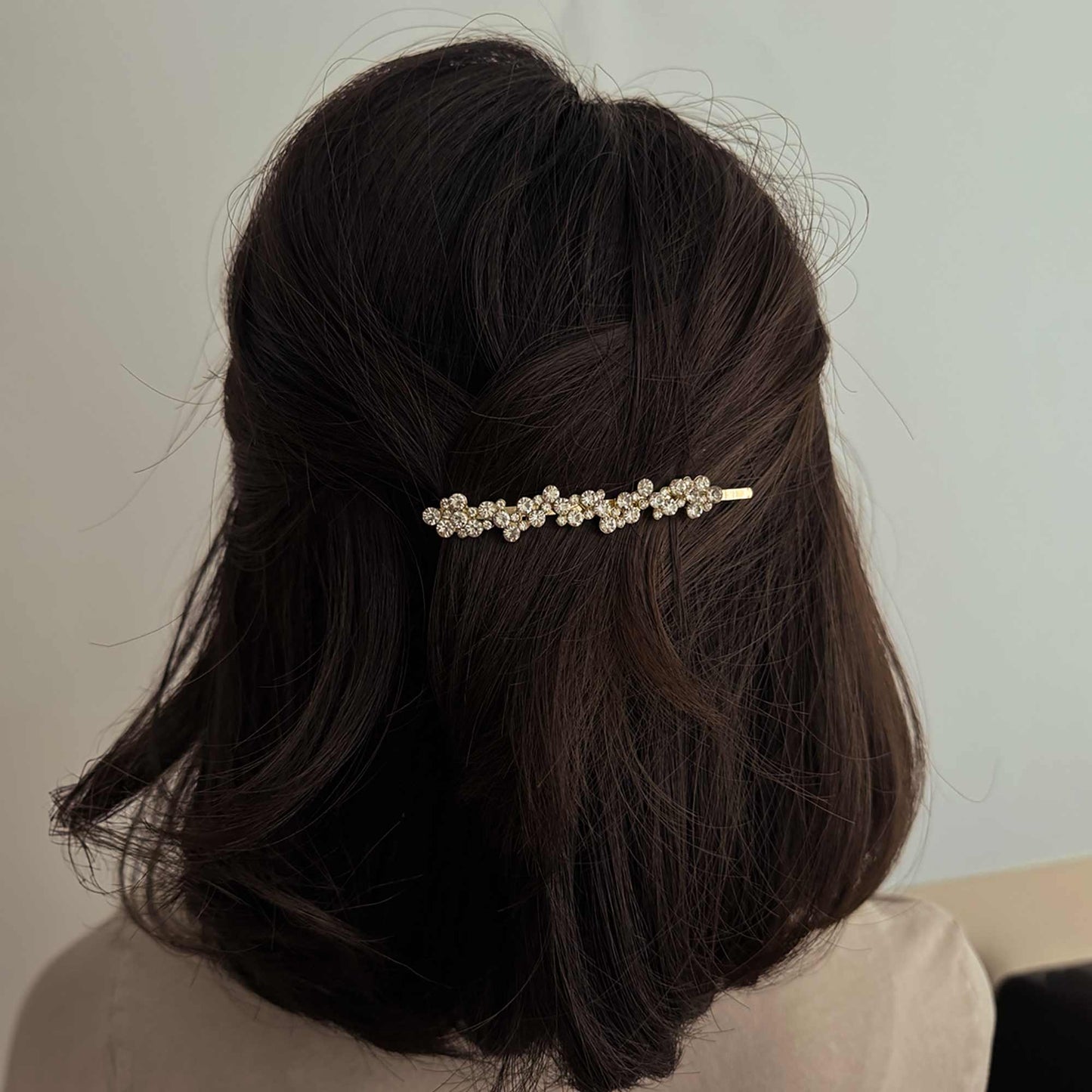 nar'sha - Rhinestone & Metal Hair Bobby Pins | Set of 4