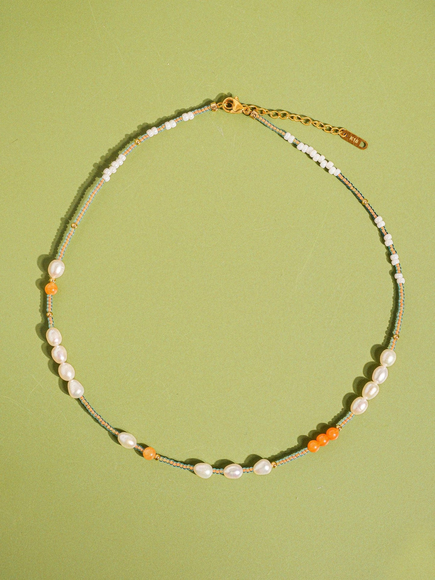Flânerie by MAIQ - 18K Handmade Bohemian Beaded Stack Necklaces: Sapphira-Turquoise