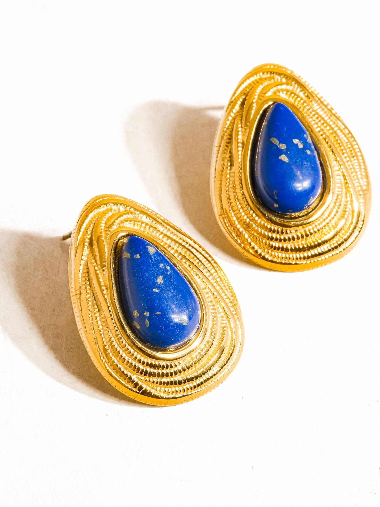 Flânerie by MAIQ - Thura 18K Gold Non-Tarnish Lapis Lazuli Droplet Earring: Blue