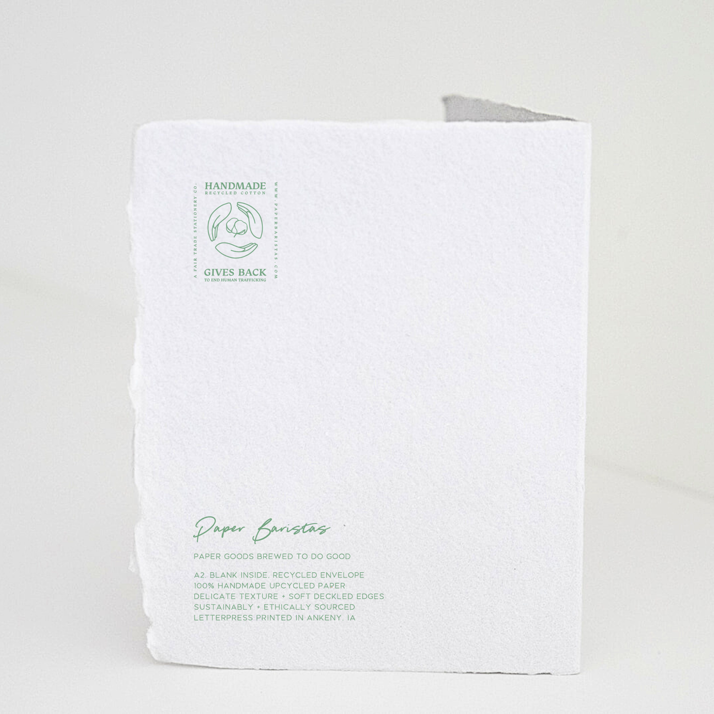 Paper Baristas - With Love + Peace | Farm Christmas Greeting Card: Folded A2 Greeting Card. Blank Inside.
