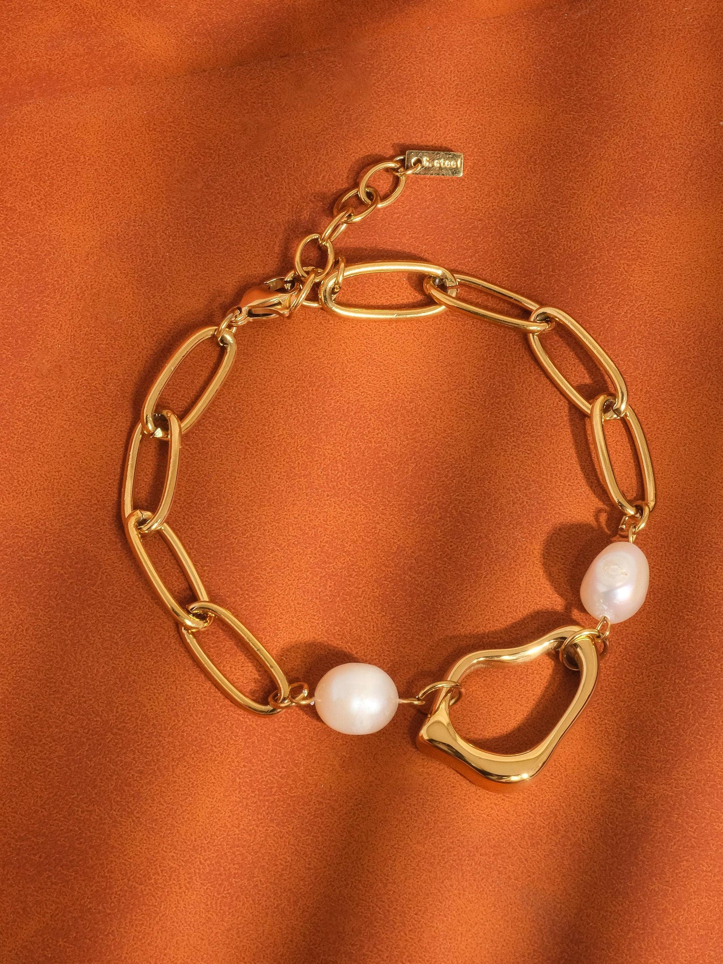 Flânerie by MAIQ - Katia 18K Non-Tarnish Classic Pearl Chain Bracelet: Yellow Gold