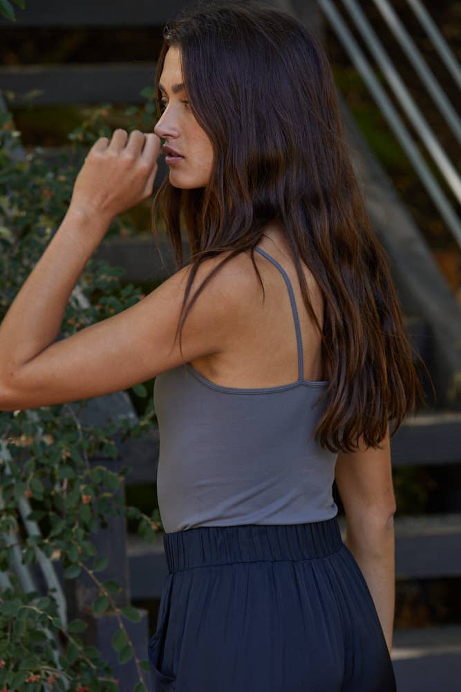By Together - S1005-1 | Basic Full Length Cami: White / SM