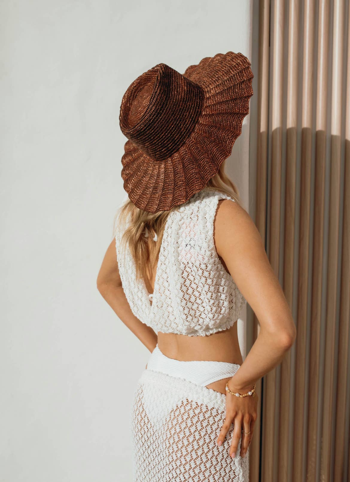 Augustine Hat Co. - Nalu Brown - Wide brim straw hat