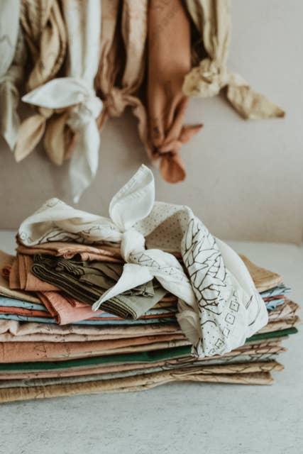 Hand dyed Organic cotton Suerte bandana