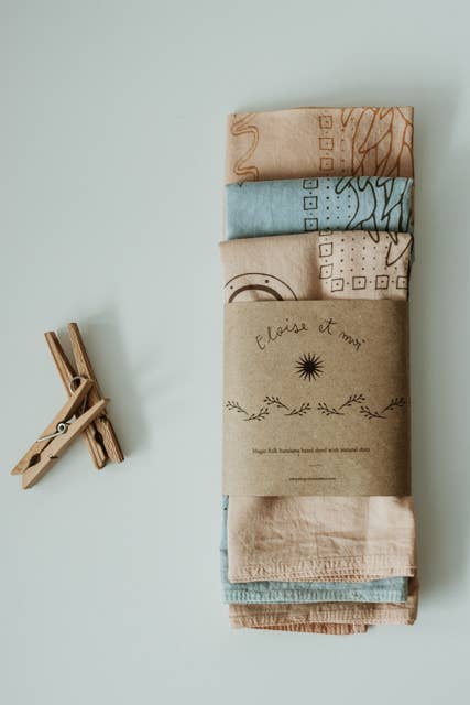 Hand dyed Organic cotton Suerte bandana