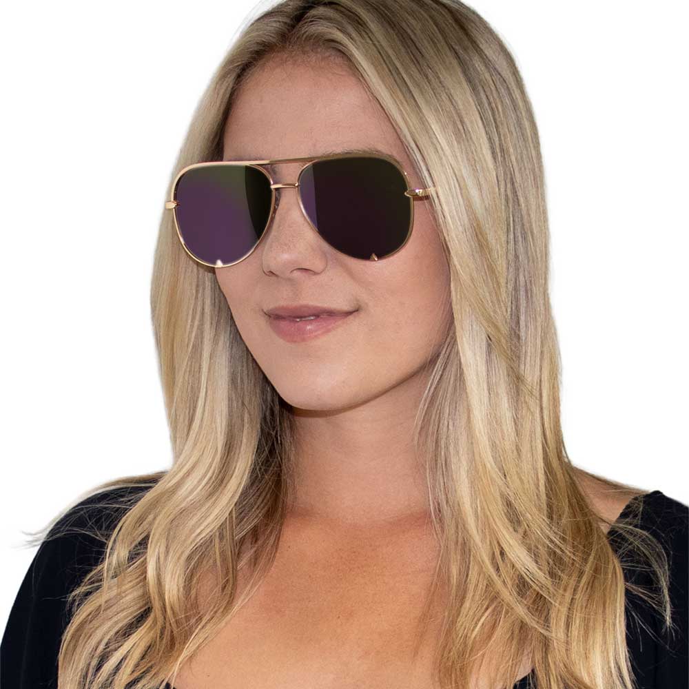 Fifth & Ninth - Walker Polarized Sunglasses: Blush/Gold
