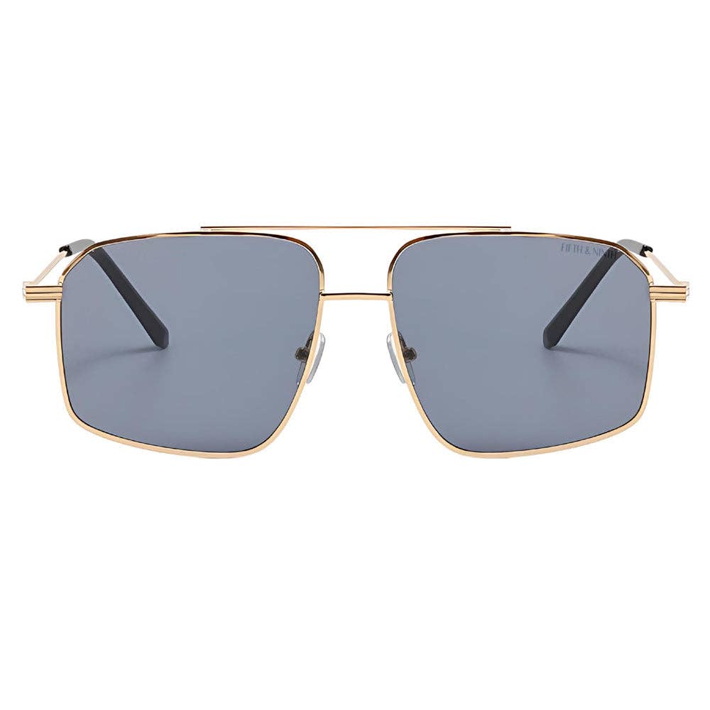 Fifth & Ninth - Arden Sunglasses: Black/Gold / 100% UV Protection