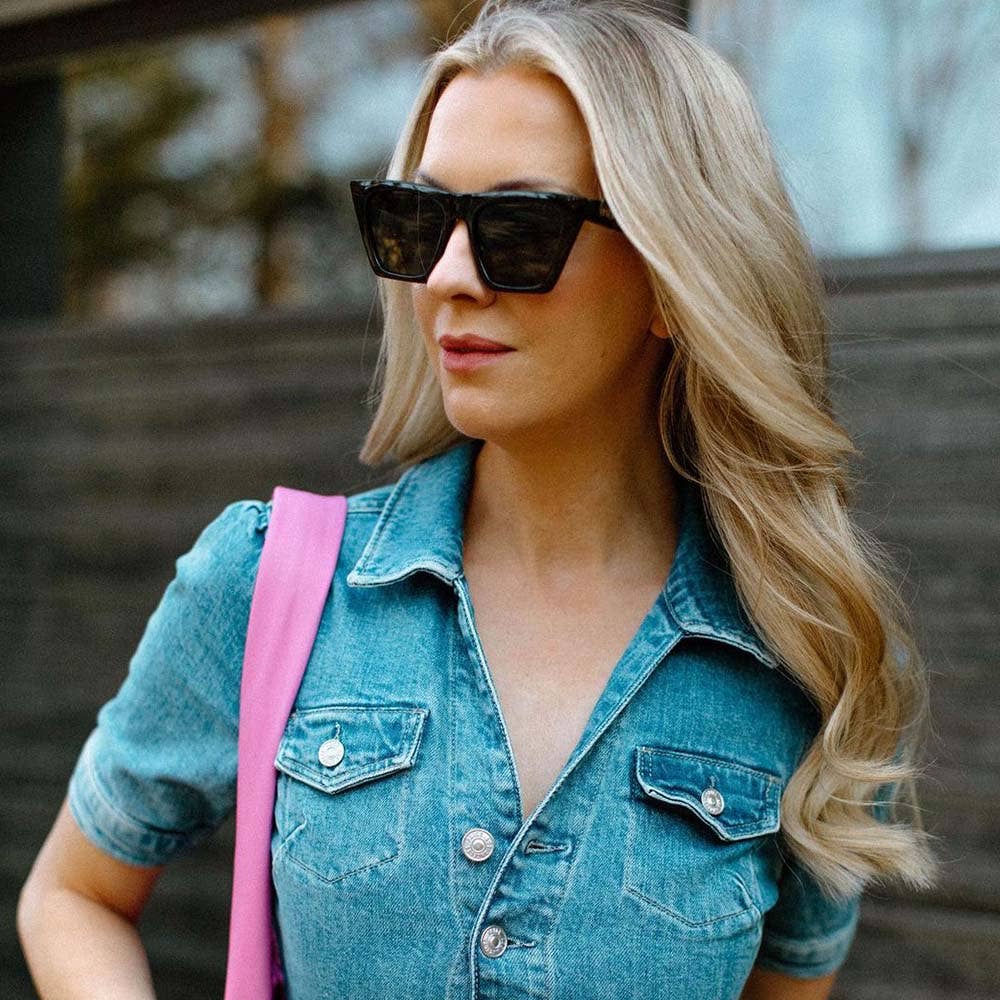 Fifth & Ninth - Chicago Sunglasses: Black / 100% UV Protection