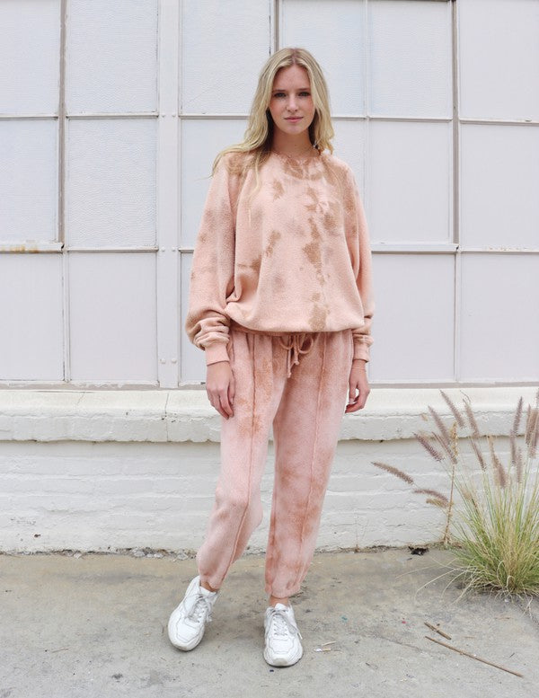 Sweatpants -Peach Tie Dye