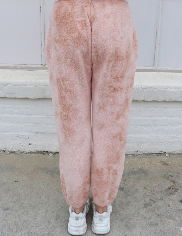 Sweatpants -Peach Tie Dye