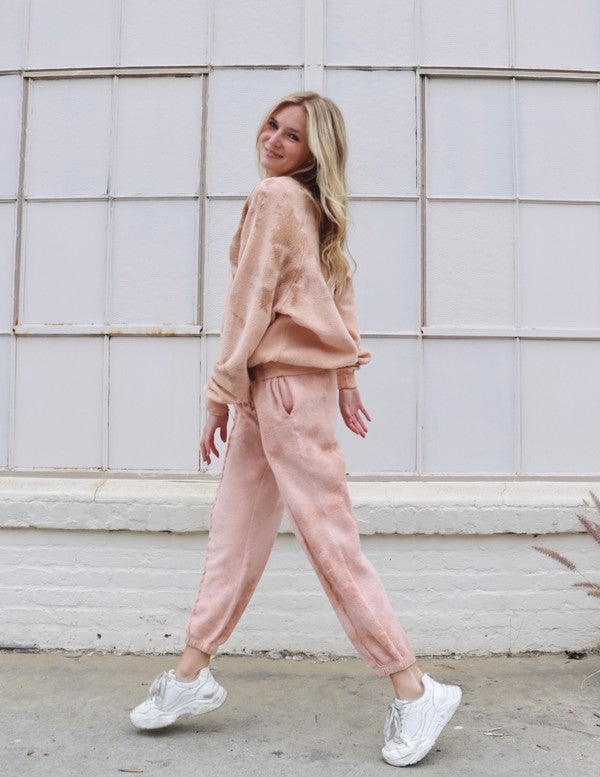 Sweatpants -Peach Tie Dye