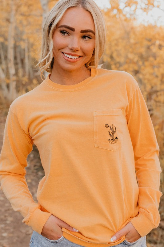 Midnight Desert Cactus Long Sleeve