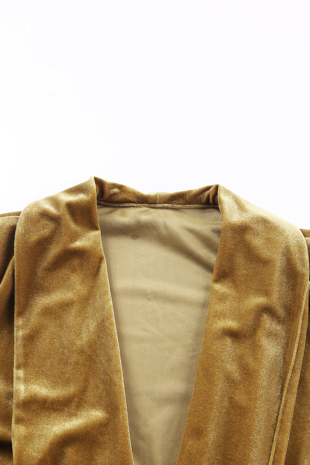 Velvet Open Front Pocketed Long Duster